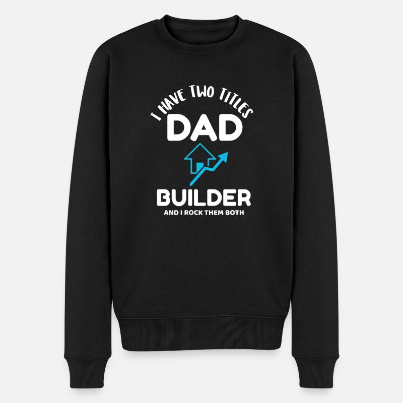 Papa et constructeur - Pull Premium bio Homme - noir