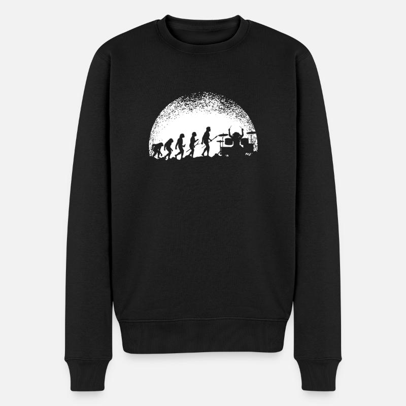 Drummers Evolution Moon... Drummer - Men's Premium Organic Jumper - black
