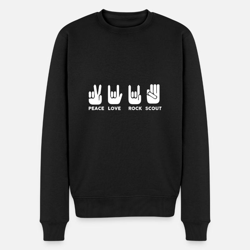 Scouts main signe scout - Pull Premium bio Homme - noir