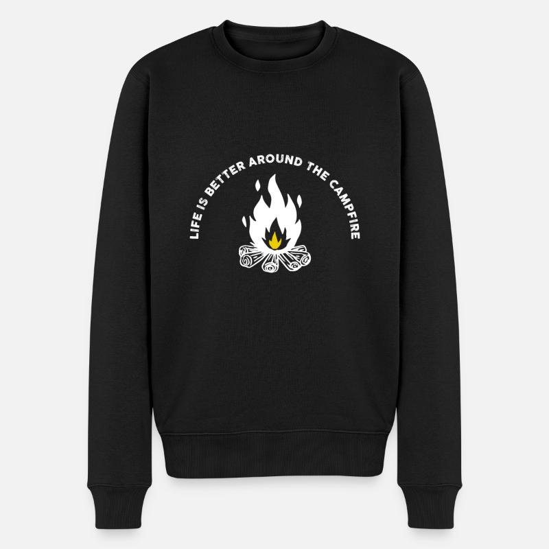 Scouts Feu de camp - Pull Premium bio Homme - noir