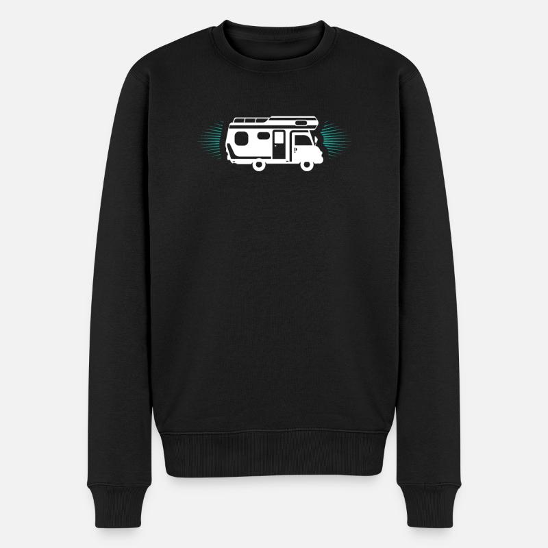 Camping - Männer Premium Bio Pullover - Schwarz