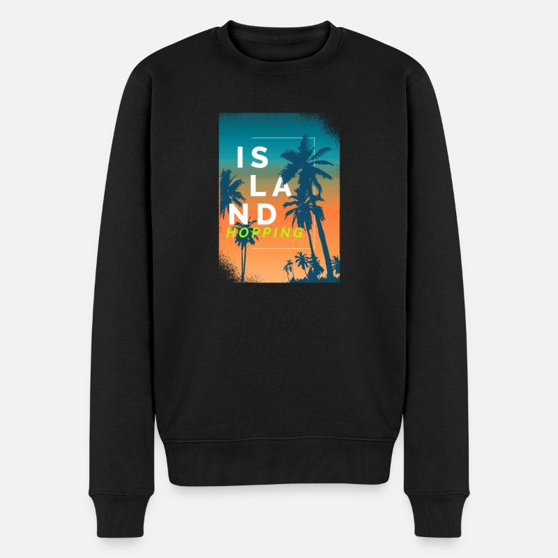île en île - Pull Premium bio Homme - noir