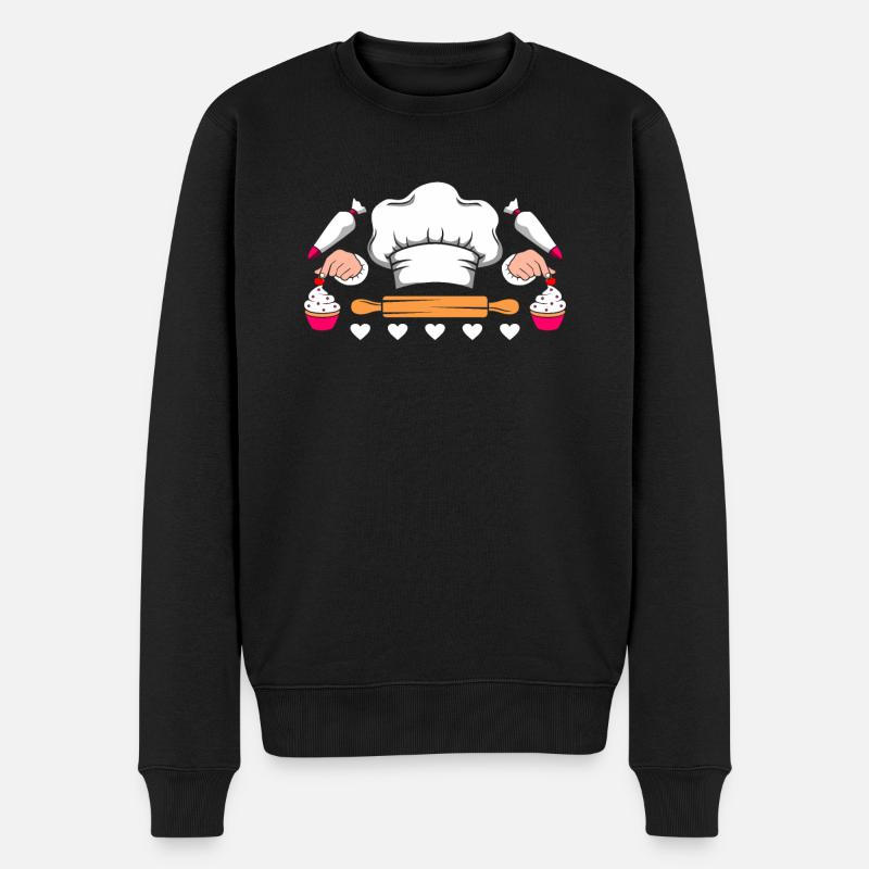 Konditorin - Männer Premium Bio Pullover - Schwarz