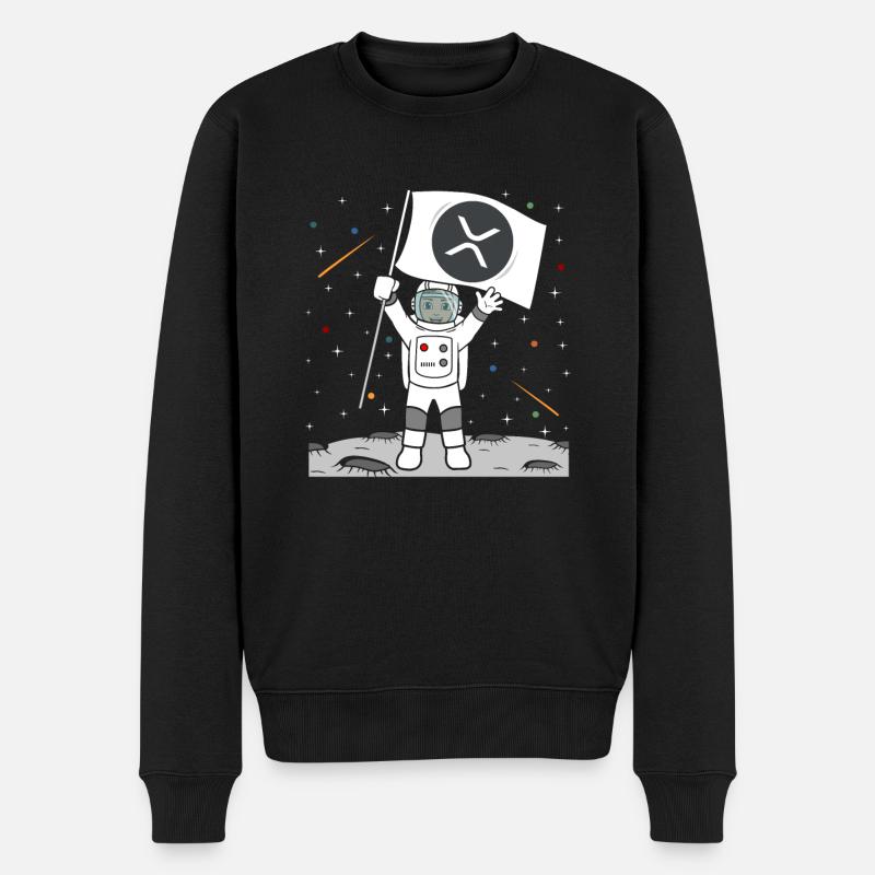 Moon XRP - Männer Premium Bio Pullover - Schwarz
