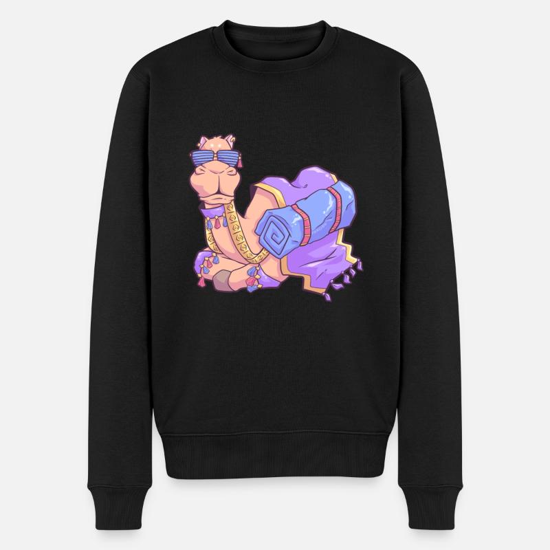 Kamel - Männer Premium Bio Pullover - Schwarz