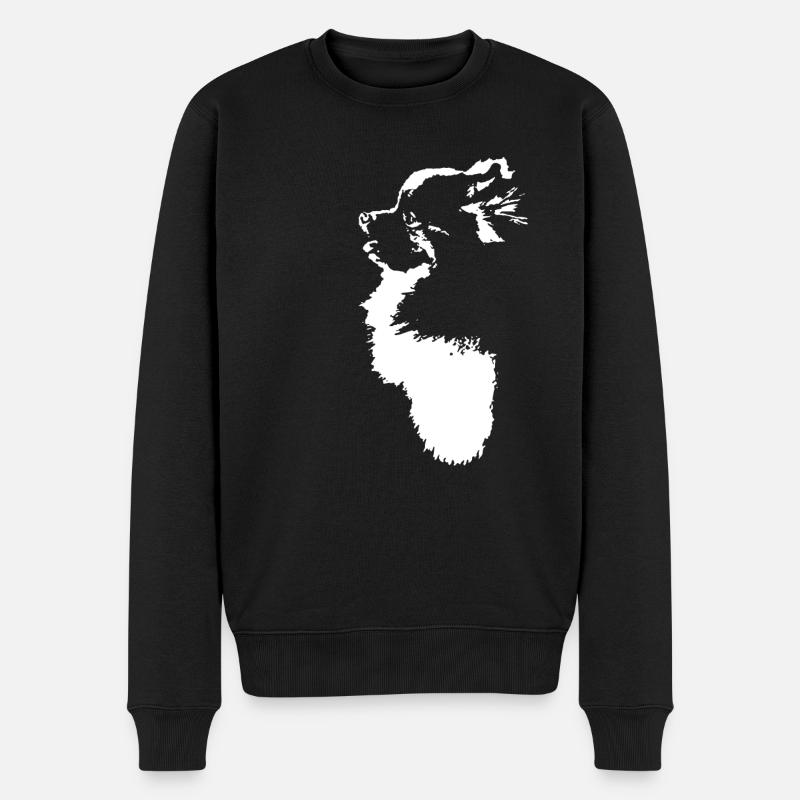 Zwergspitz Pomeranian Hundebesitzer Hund Hunde - Männer Premium Bio Pullover - Schwarz