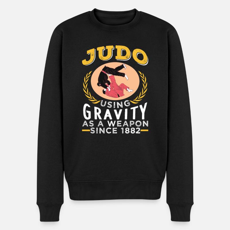 Judo Schwerkraft - Männer Premium Bio Pullover - Schwarz