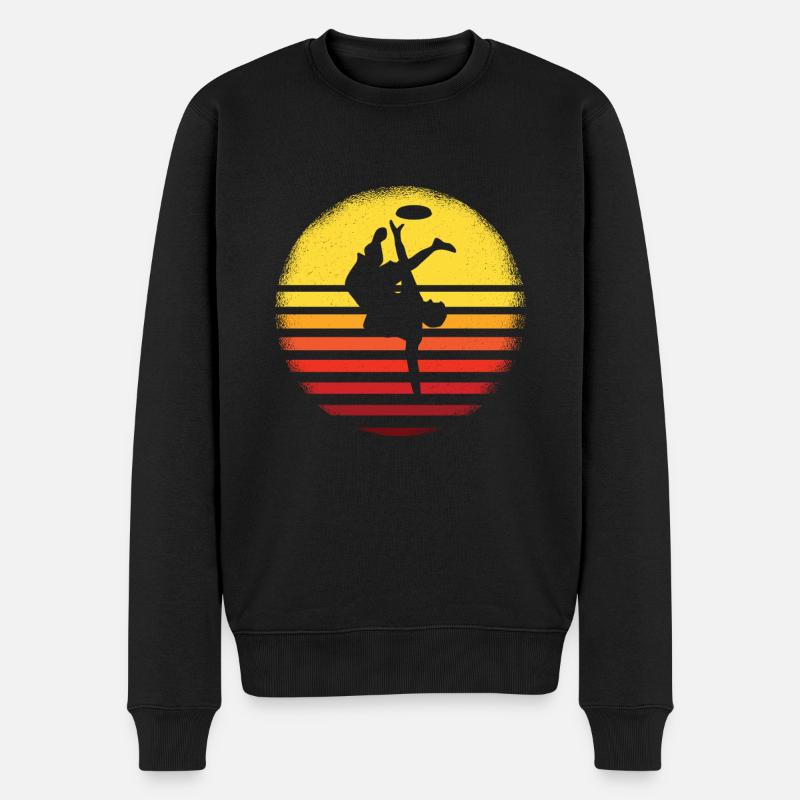 Freestyle Frisbee Ultimate Frisbee - Männer Premium Bio Pullover - Schwarz