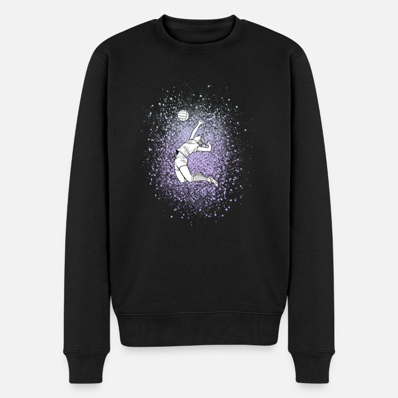 Volleyball - Männer Premium Bio Pullover - Schwarz