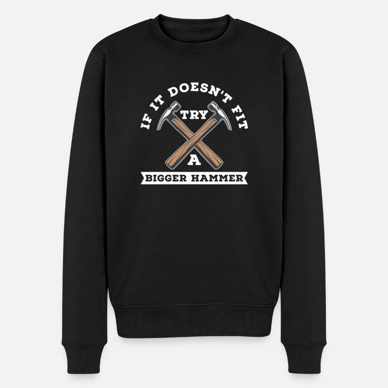 Tischler Holzarbeiter Zimmermann Schreiner - Männer Premium Bio Pullover - Schwarz