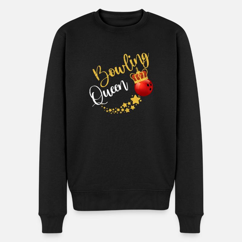 Bowling - Männer Premium Bio Pullover - Schwarz
