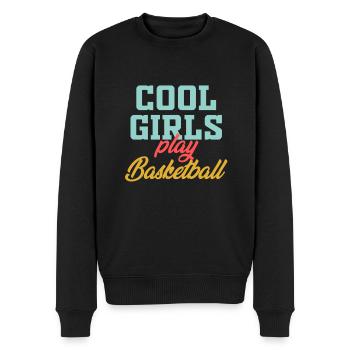 Basket Girl Coole Fille Jouer au basket B - Pull Premium bio Homme - noir - Devant - Nico (187cm)