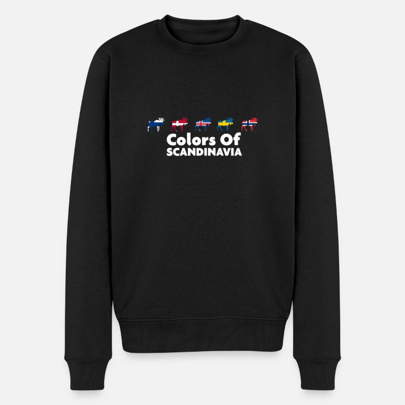 Colours of scandinavia - Skandinavien - Männer Premium Bio Pullover - Schwarz
