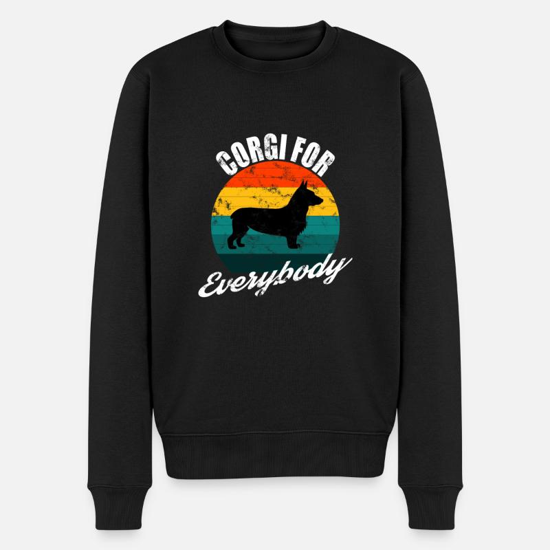 Corgi for everybody, corgi shirt, corgi sweatshirt - Männer Premium Bio Pullover - Schwarz