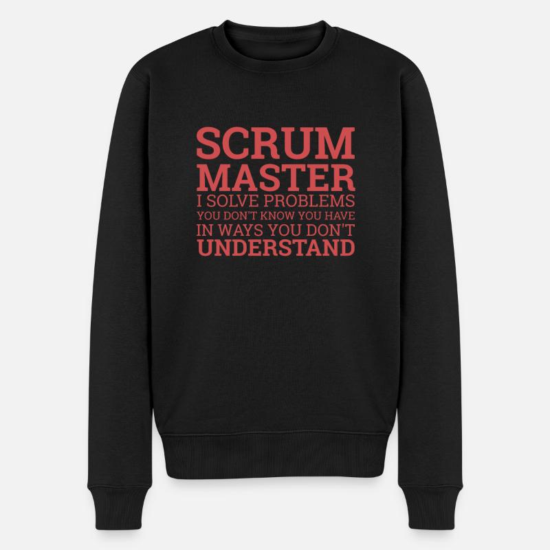 « Scrum Master » | - Pull Premium bio Homme - noir