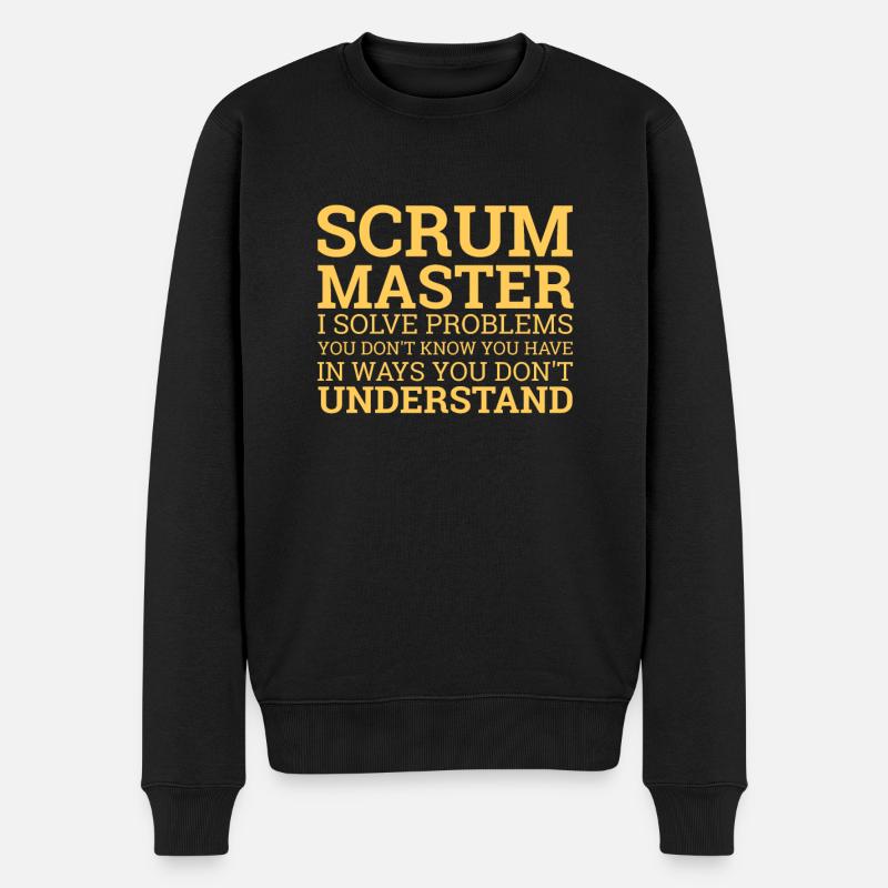 « Scrum Master » | Programmeurs - Pull Premium bio Homme - noir