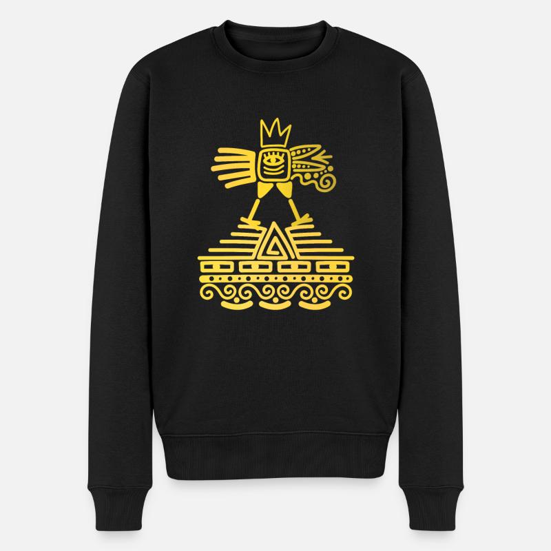 Oiseau aztèque Maya Civilisation Inca Culture ancienne - Pull Premium bio Homme - noir