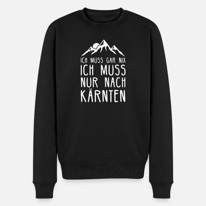 Kärnten Österreich Millstätter See Geschenk - Männer Premium Bio Pullover - Schwarz