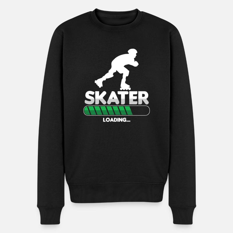Skater Laden Inline Skating Rollerblading Geschenk - Männer Premium Bio Pullover - Schwarz