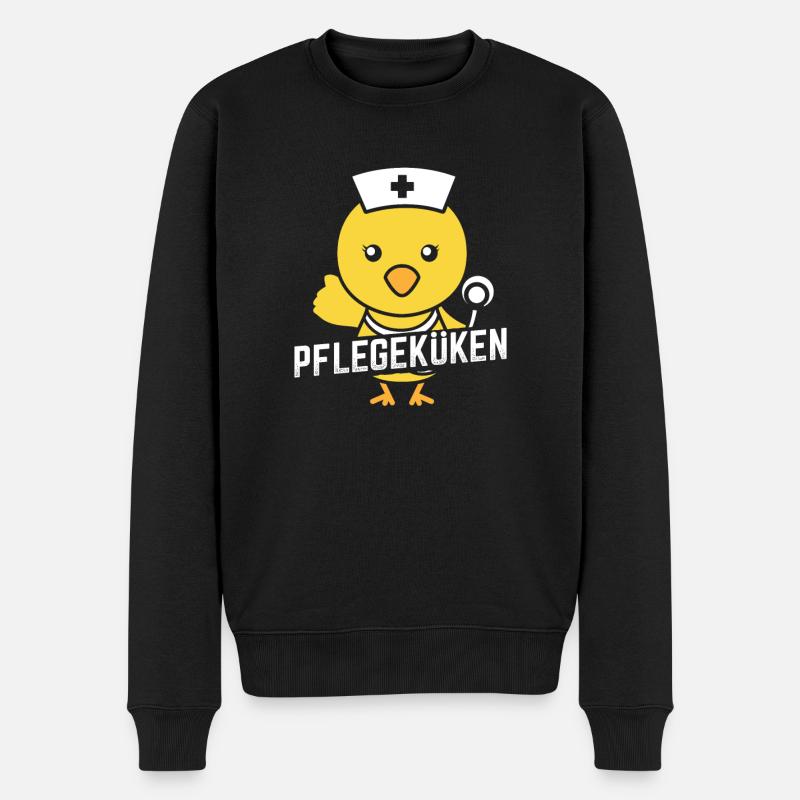 Krankenpfleger Krankenschwester - Männer Premium Bio Pullover - Schwarz