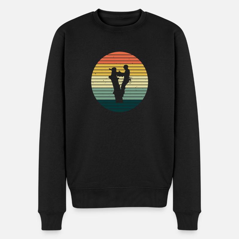 Baumpflege Baumfäller Baumkletterer Geschenkidee - Männer Premium Bio Pullover - Schwarz