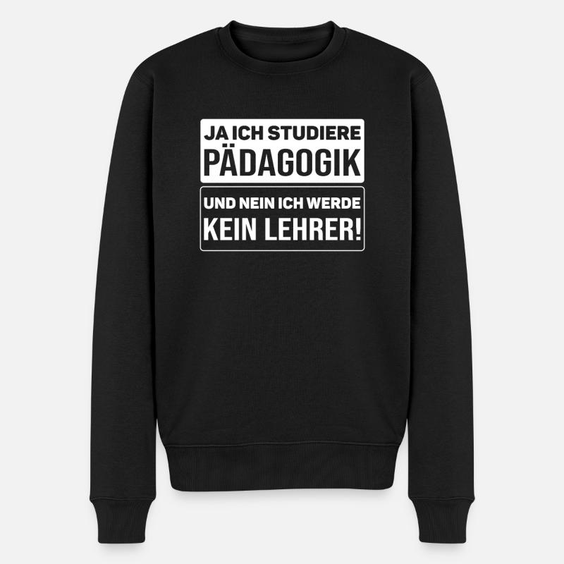 Pädagogikstudent Pädagogik Studium Studierende - Männer Premium Bio Pullover - Schwarz