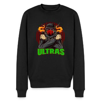 Conception de football Ultra Hooligan - Pull Premium bio Homme - noir - Devant - Nico (187cm)