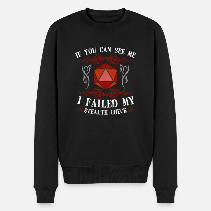 ealth Check Role Playing Tabletop Gamer Gift - Männer Premium Bio Pullover - Schwarz