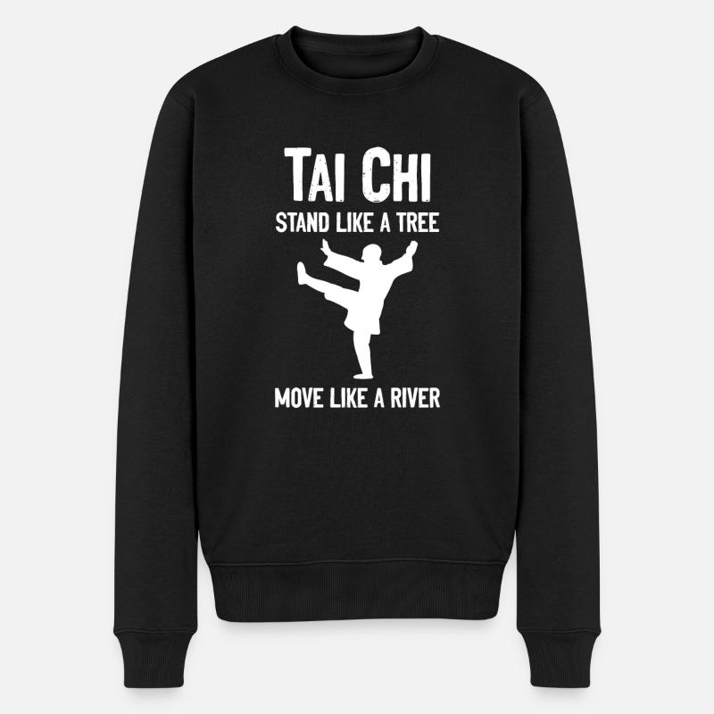 Tai Chi lustiges Geschenk Männer - Männer Premium Bio Pullover - Schwarz