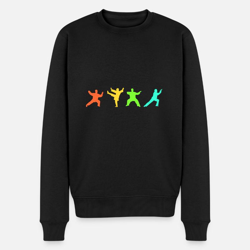 Tai Chi Bewegungen Qi Tai-Chi-Chuan Geschenk - Männer Premium Bio Pullover - Schwarz