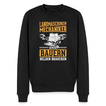 Mechaniker Landmaschinenmechaniker Landmaschinen - Männer Premium Bio Pullover - Schwarz - Vorne - Nico (187cm)