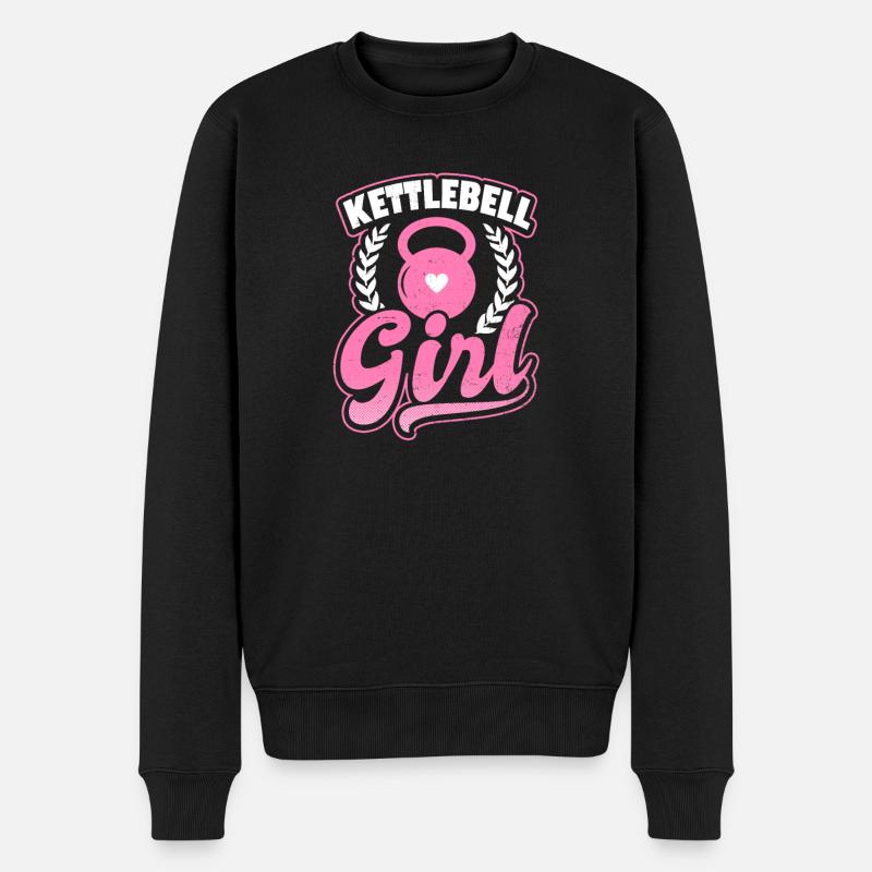 Kettlebell Kettlebell Mädchen Geschenk - Männer Premium Bio Pullover - Schwarz