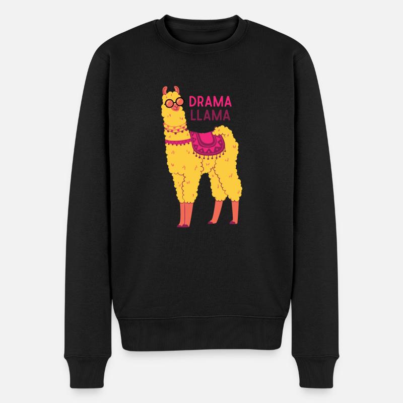 Lama lama dramatique - Pull Premium bio Homme - noir