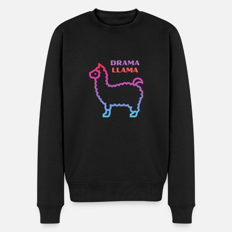 Lama lama dramatique - Pull Premium bio Homme - noir