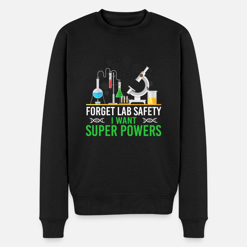 Lustiges Chemiker Spruch Design - Männer Premium Bio Pullover - Schwarz