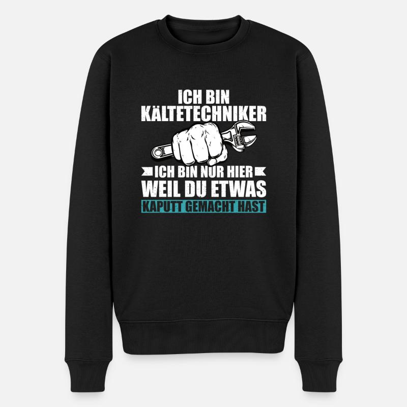 Kältetechniker Geschenk Klimatechniker - Männer Premium Bio Pullover - Schwarz