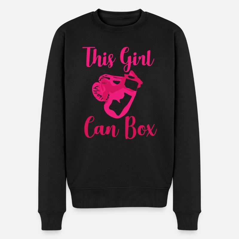 Cette fille boxe fille - Pull Premium bio Homme - noir