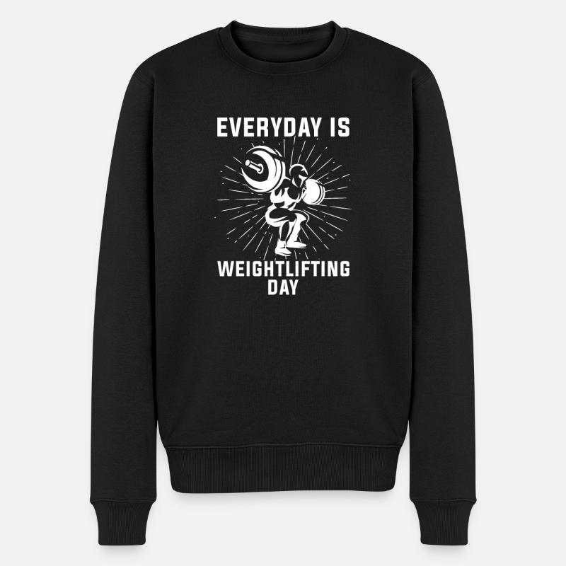 Haltérophile Haltères Long - Pull Premium bio Homme - noir