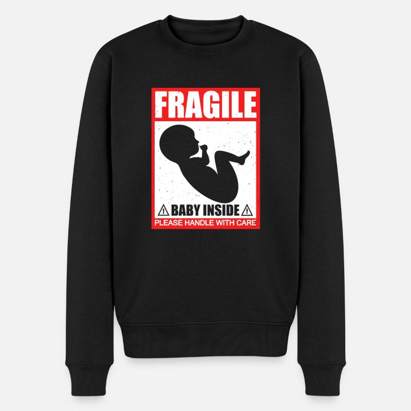 Grossesse naissance bébé enceinte - Pull Premium bio Homme - noir