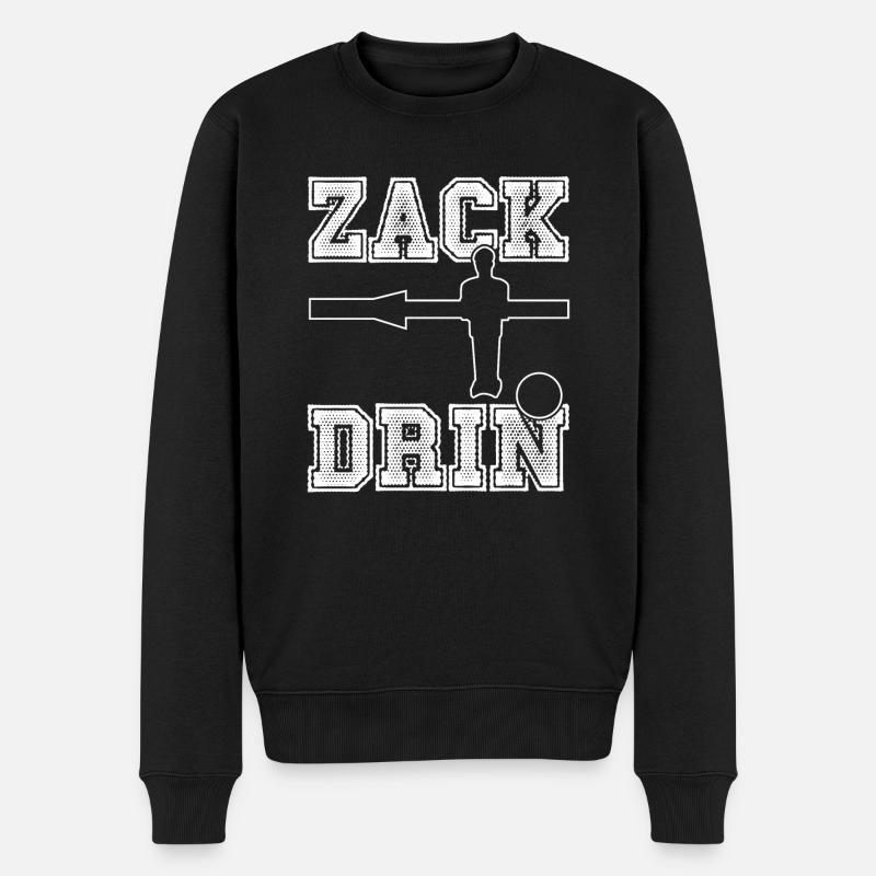 Tischkicker Spruch - lustig - Männer Premium Bio Pullover - Schwarz