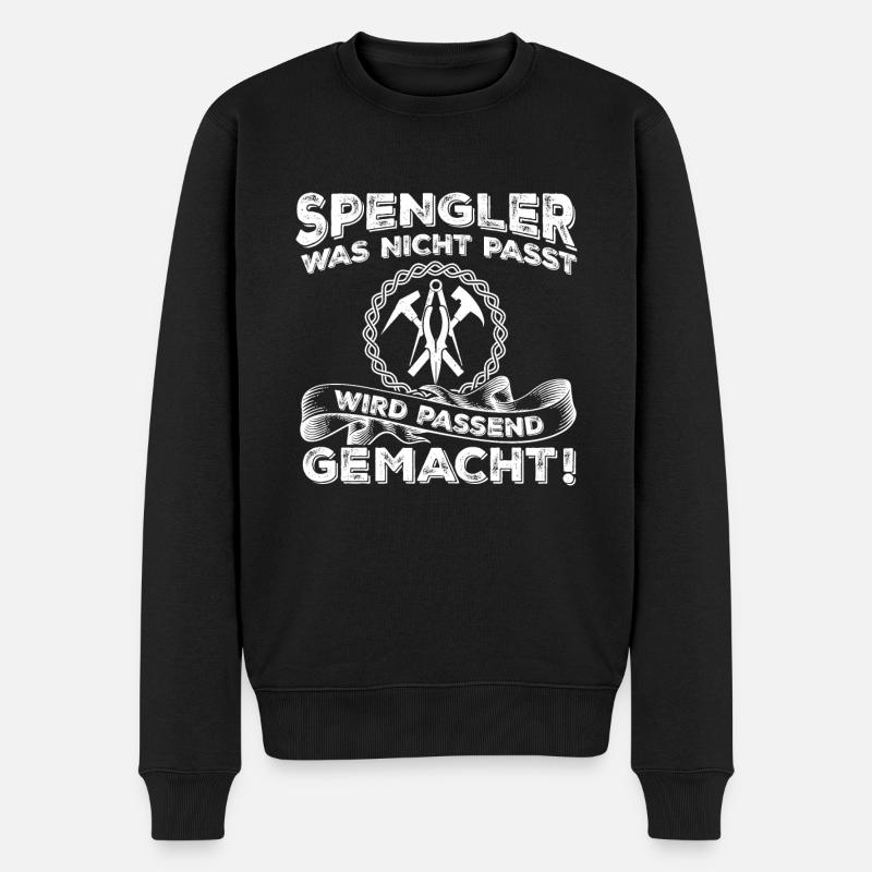 Spengler Handwerker Klempner Geschenk - Männer Premium Bio Pullover - Schwarz