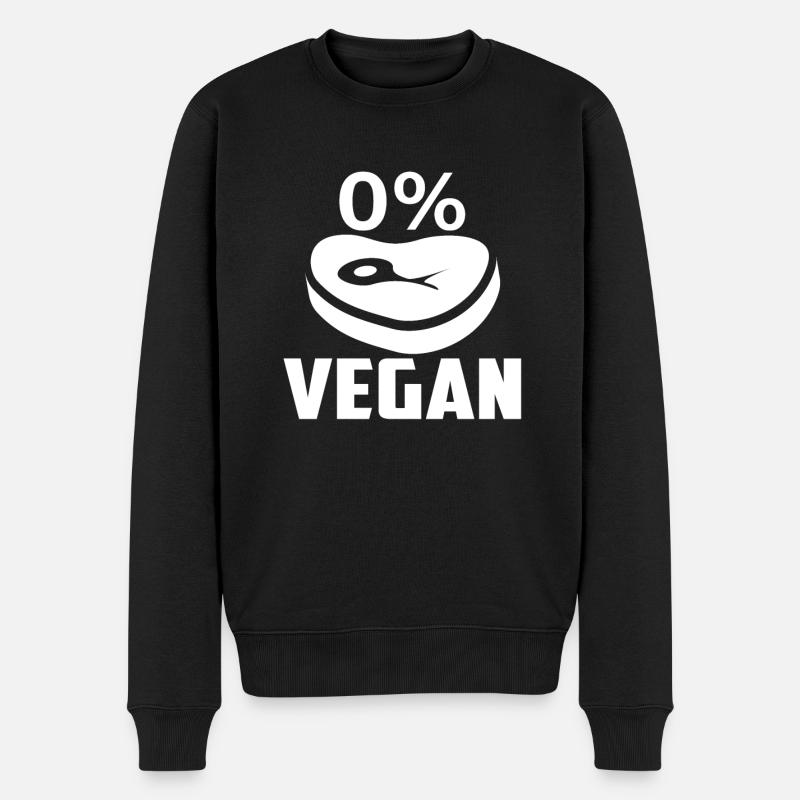 Anti Vegan - Männer Premium Bio Pullover - Schwarz