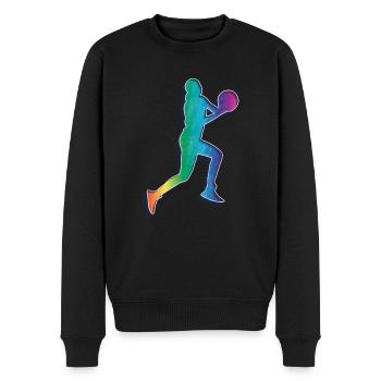 Basketball Girl Spielerin - Männer Premium Bio Pullover - Schwarz - Vorne - Nico (187cm)