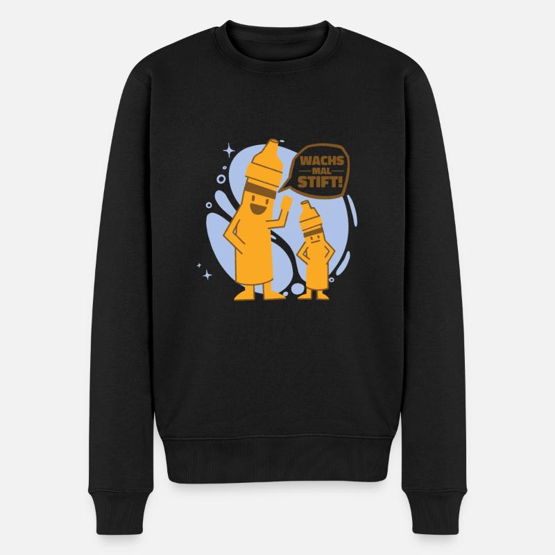 Stift Wachsmalstift Azubi Bruder Geschenkidee - Männer Premium Bio Pullover - Schwarz