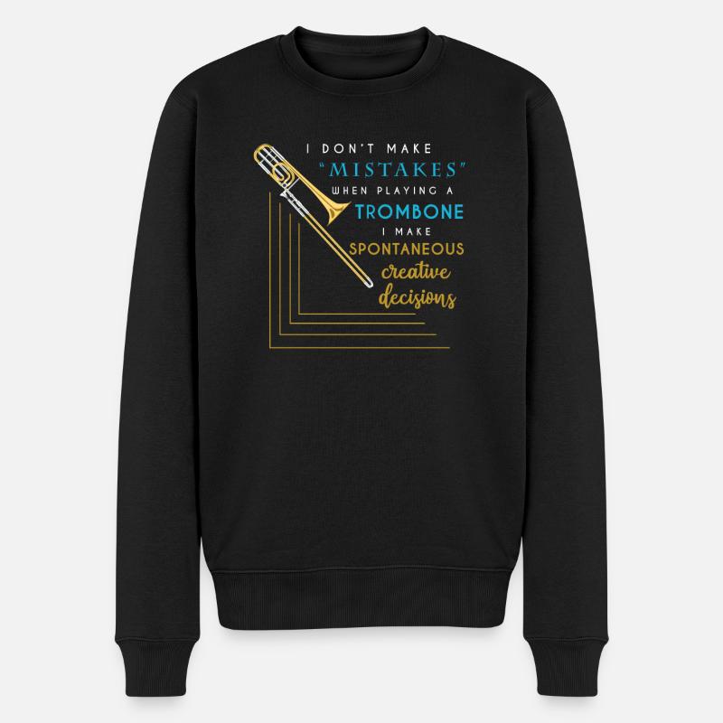 Posaune Musiker - Männer Premium Bio Pullover - Schwarz