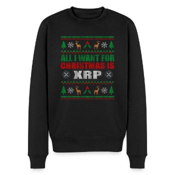 Christmas XRP investor - Men's Premium Organic Jumper - black - Front - Nico (187cm)