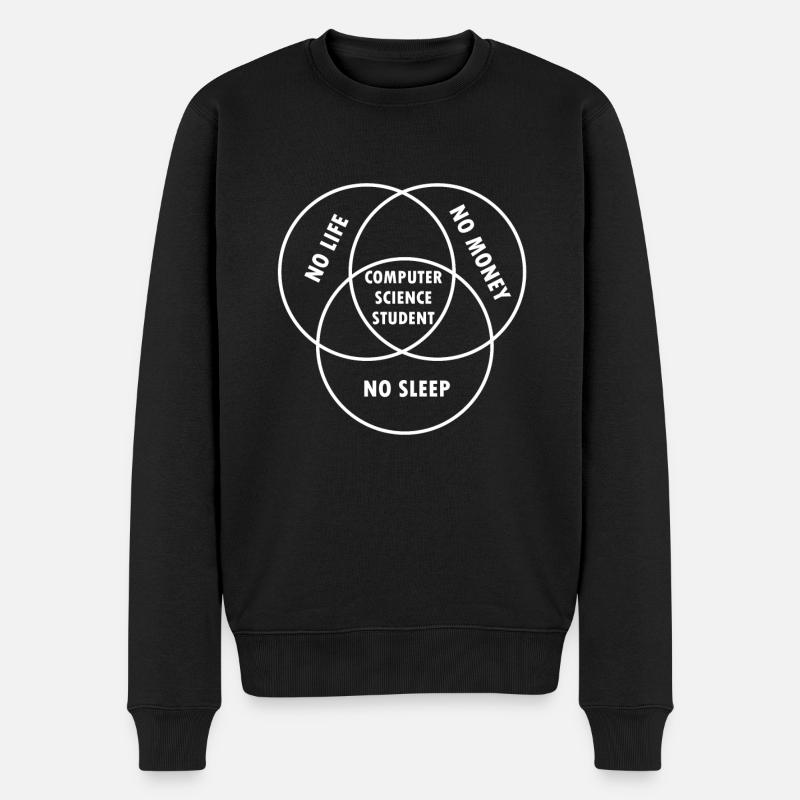 Informatik Student Geschenk Studium Programmierer - Männer Premium Bio Pullover - Schwarz