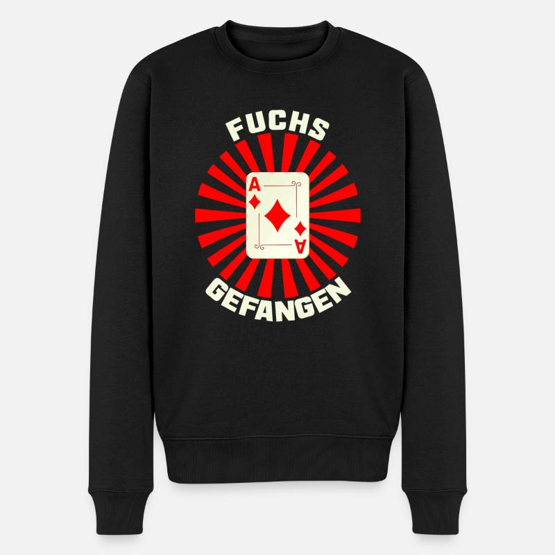 Doppelkopf Kartenspiel Schafkopf Doppelkopfspiel - Männer Premium Bio Pullover - Schwarz