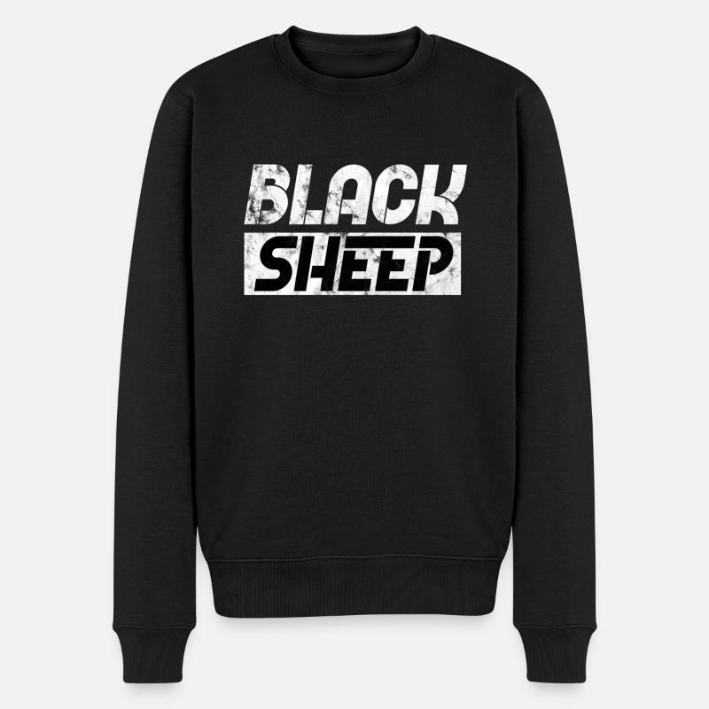 Black Sheep Vintage - Männer Premium Bio Pullover - Schwarz
