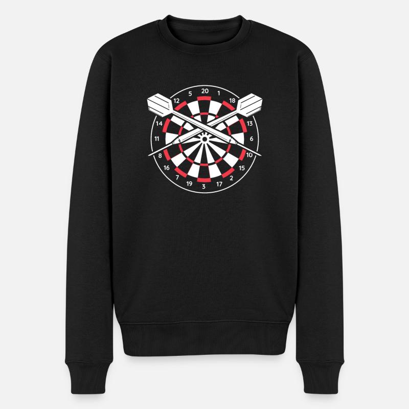 Dart - Männer Premium Bio Pullover - Schwarz